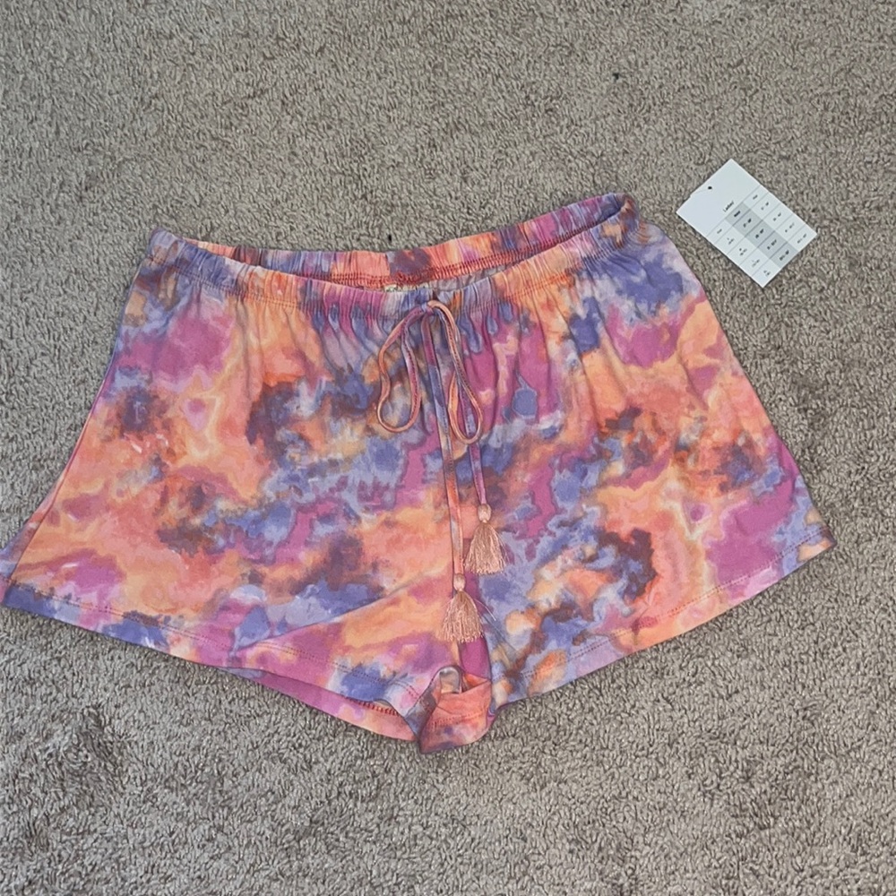 Tie dye lounge shorts